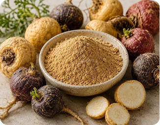Maca root extract, a traditional vitality botanical